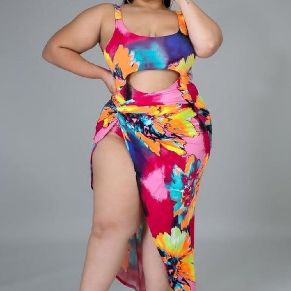BRAND NEW - Floral Two Piece Swimsuit